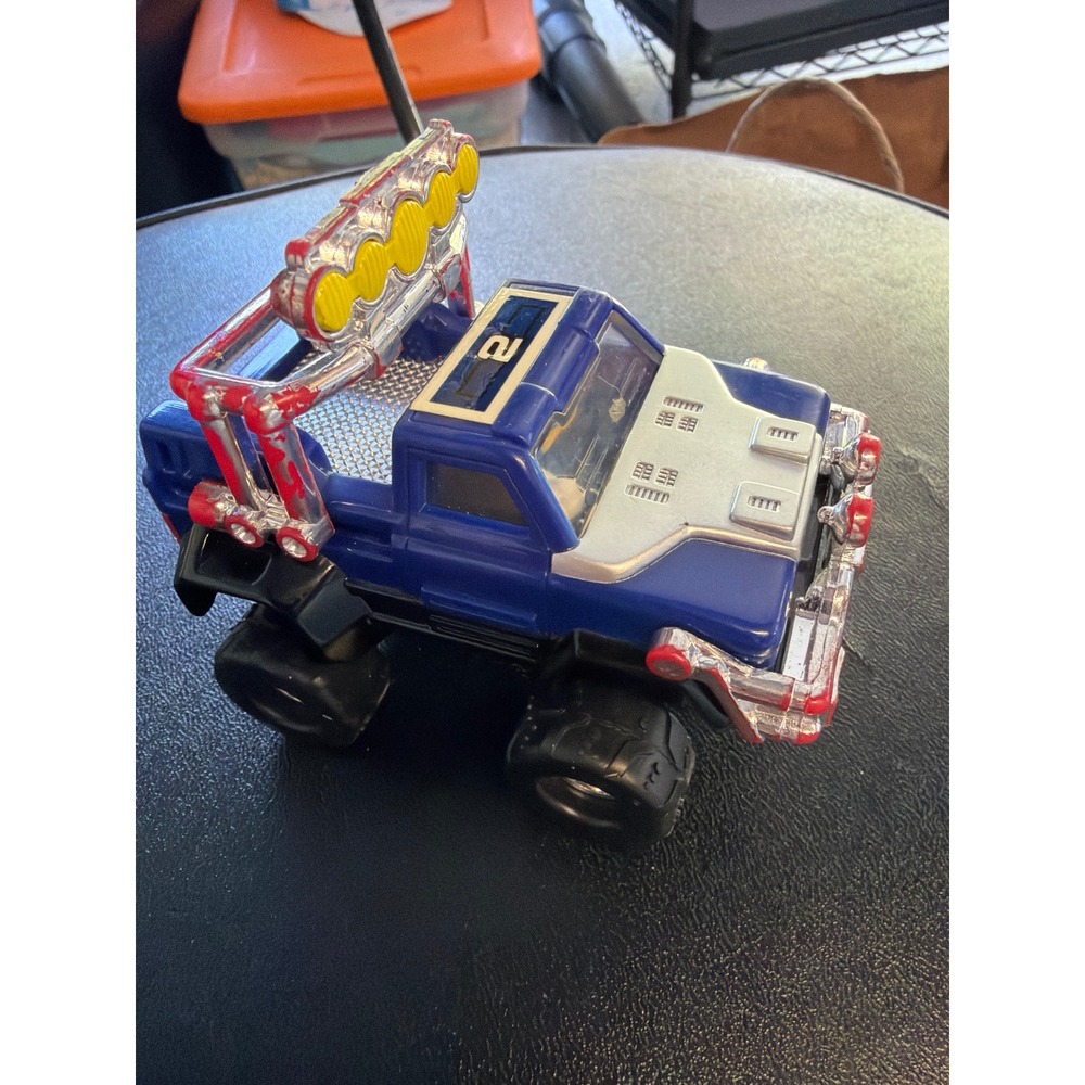 Vintage 1996 Jakks Pacific Power Rangers Blue Ranger Monster Truck Toy Vehicle